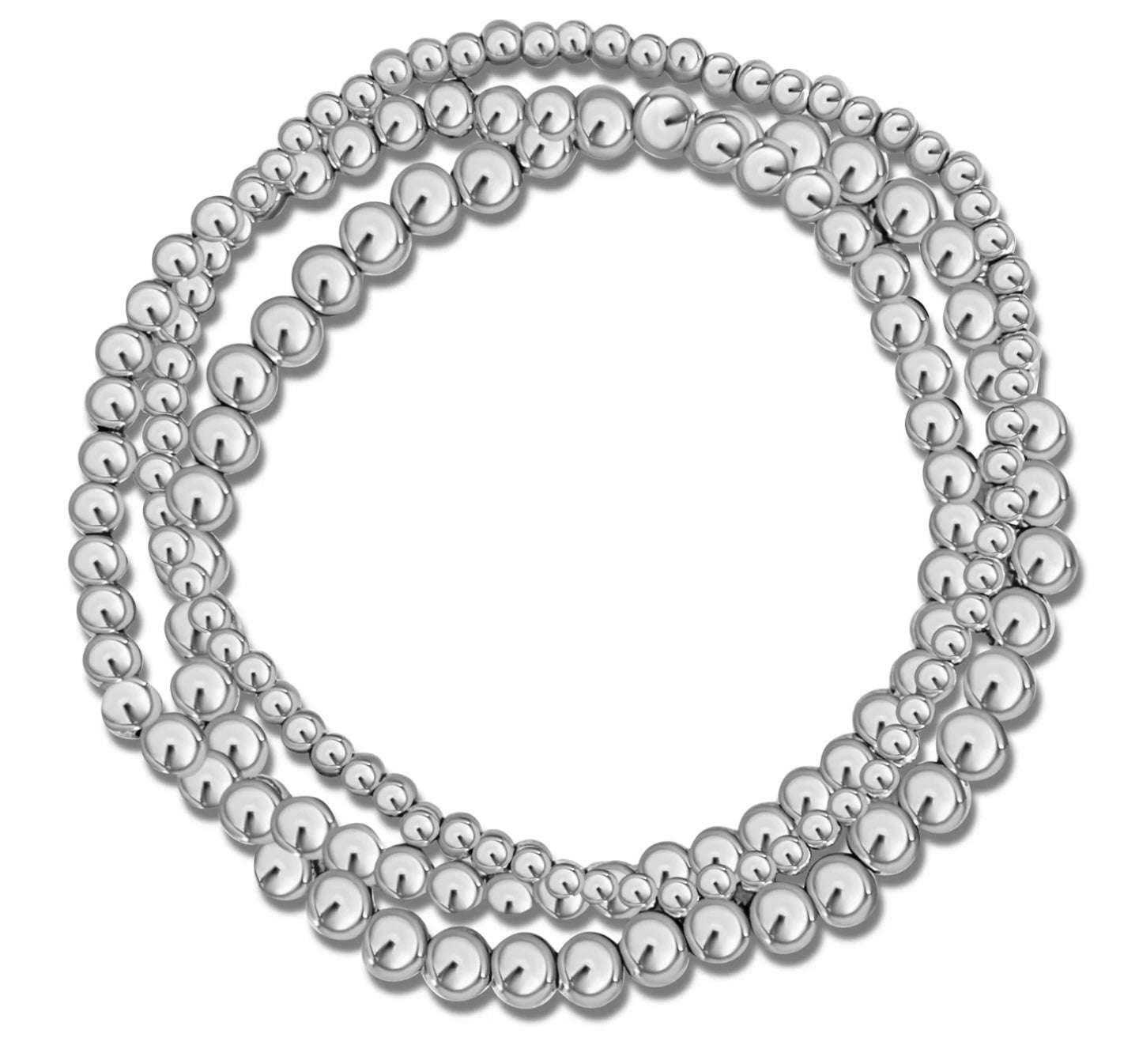 Ellie Vail - Jensie Beaded Bracelet Set - Silver
