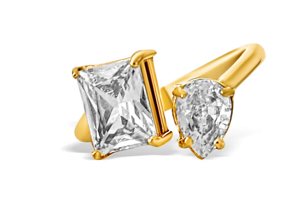 Ellie Vail - Makayla Toi Et Moi Ring - Gold - One Size