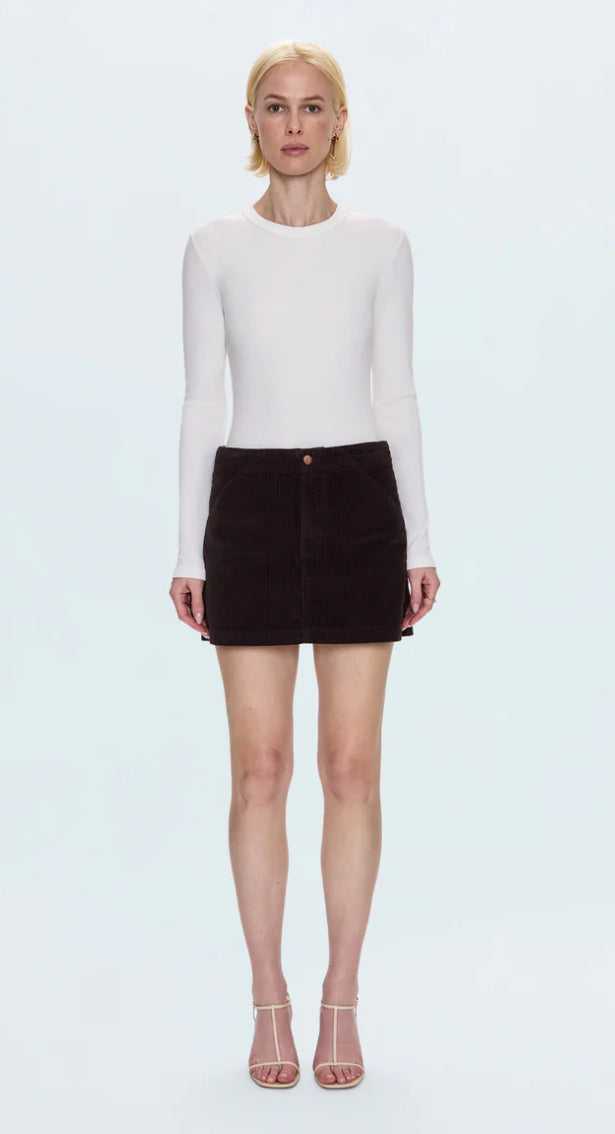 Pistola-Mocha Uma High Rise Mini Skirt