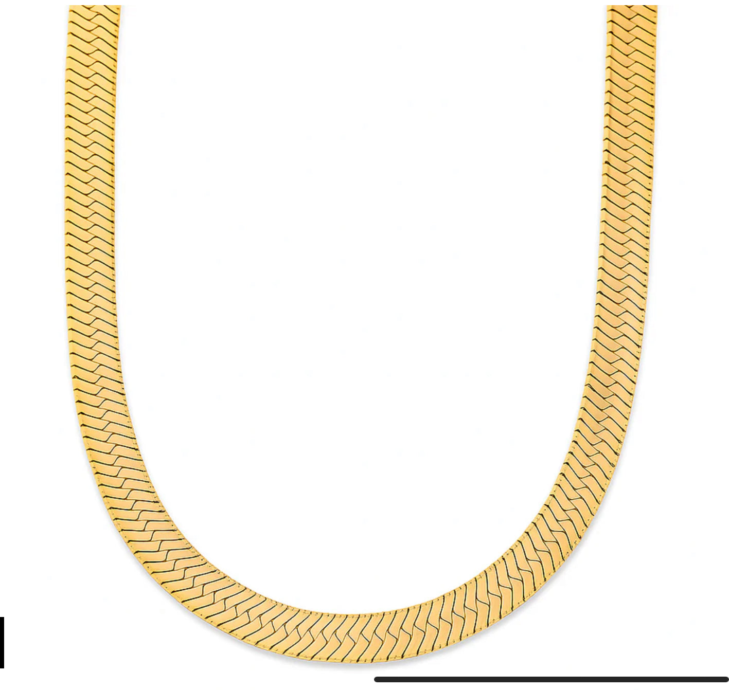 Ellie Vail - Paola Herringbone Chain Necklace - Gold