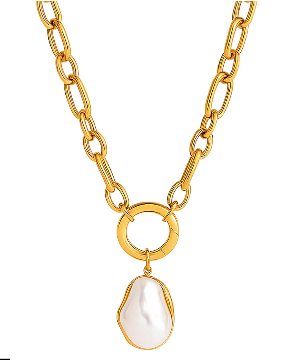 Ellie Vail - Langston Baroque Pearl Pendant Necklace