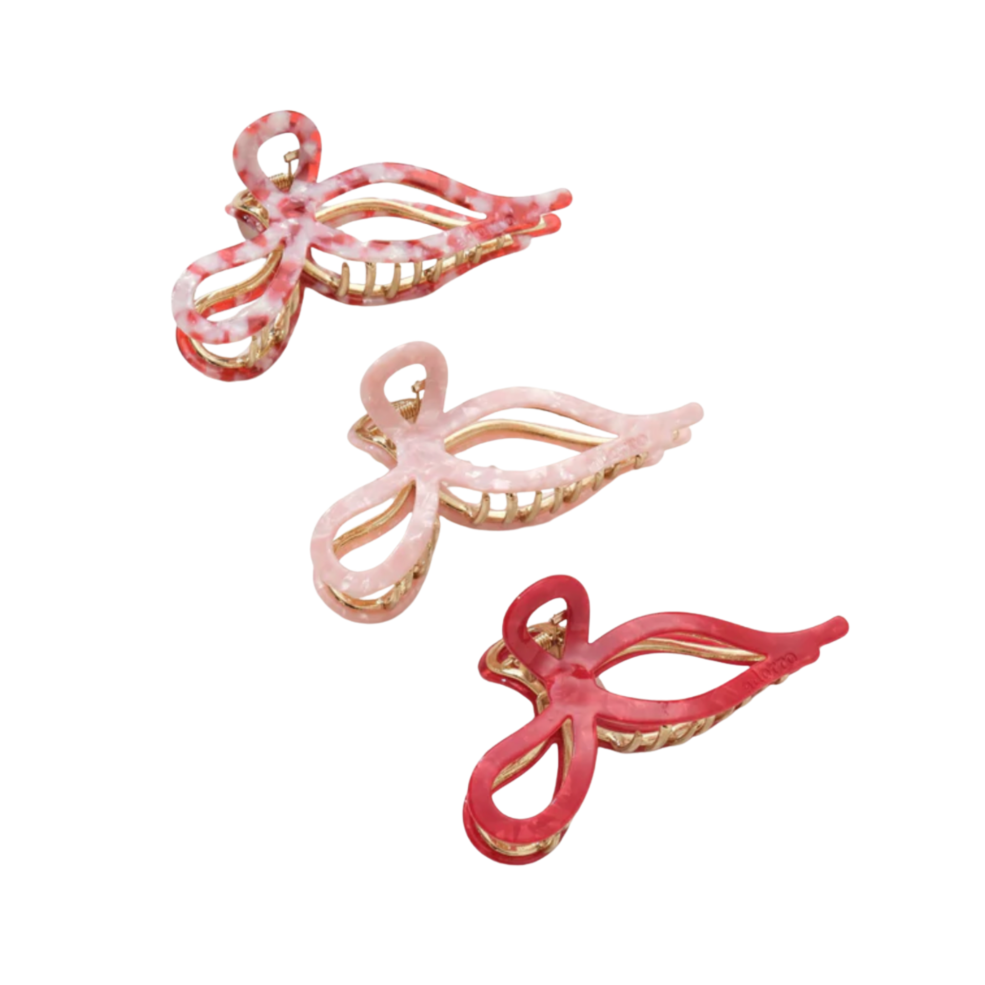 Hair- Sabrina Valentine | Large Ribbon Metal Bow Claw Clip