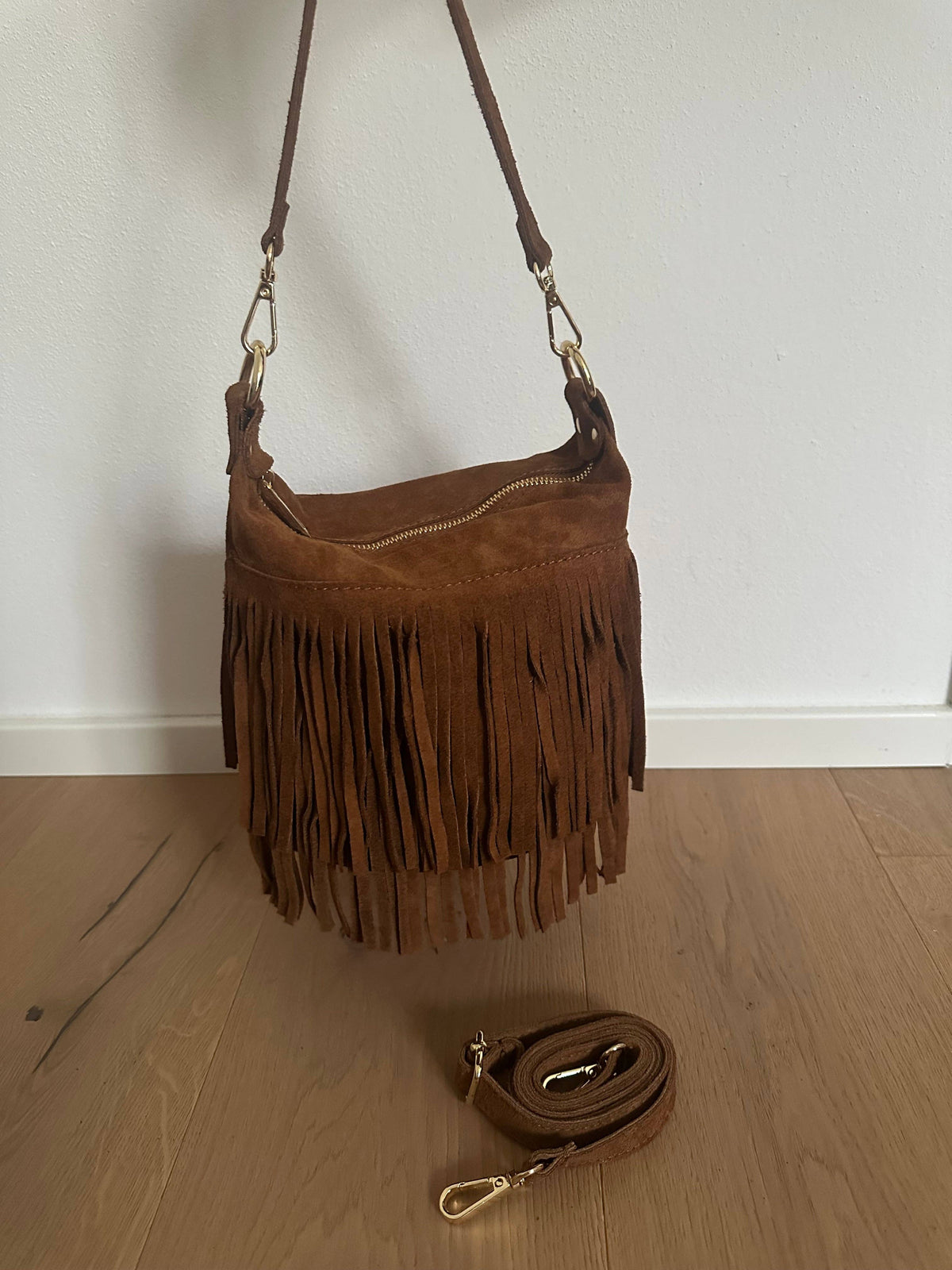 Zh Leather Bags - LULU genuine leather suede bucket bag