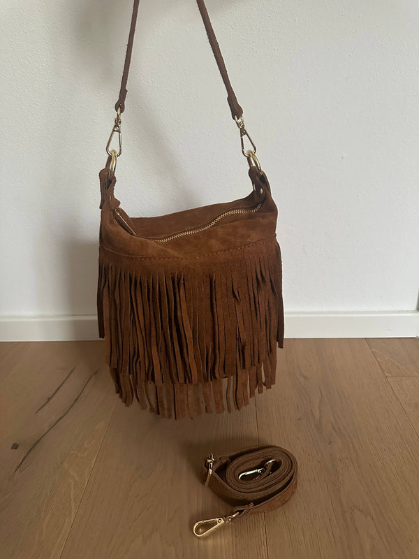 Zh Leather Bags - LULU genuine leather suede bucket bag