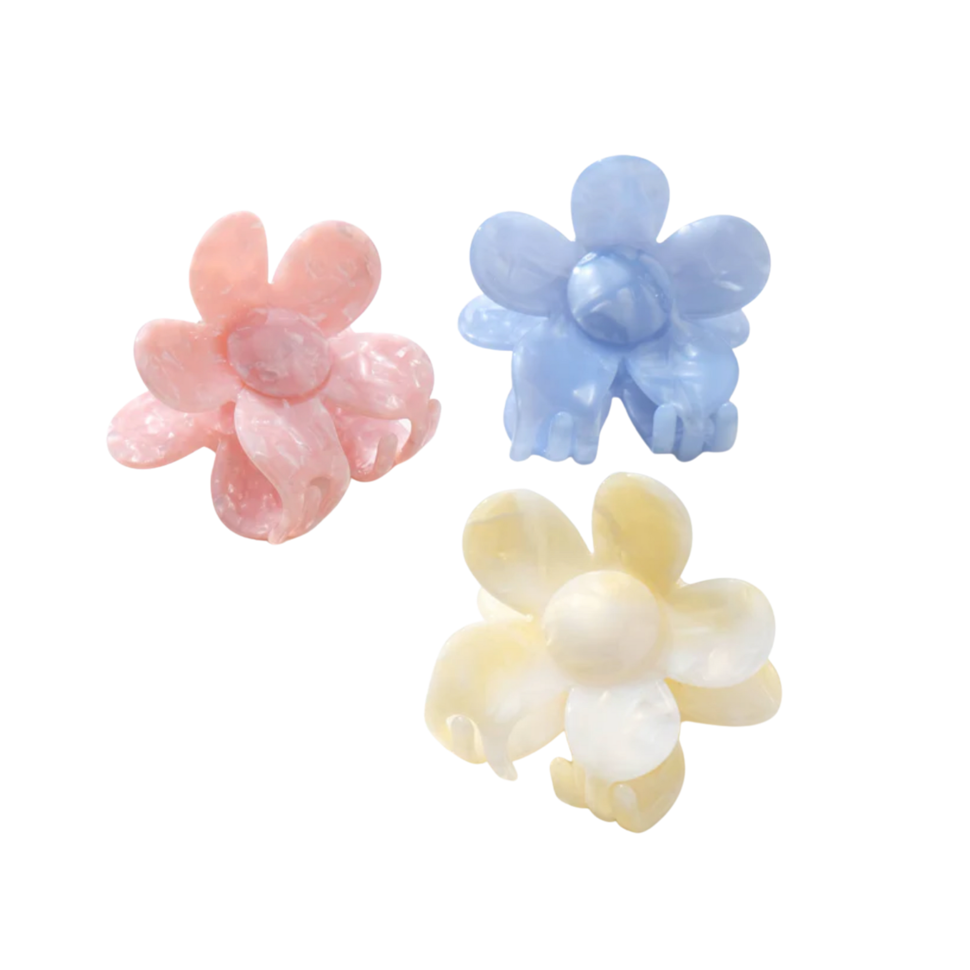Hair- Jasmine Saltwater Flower Claw Clip - Medium
