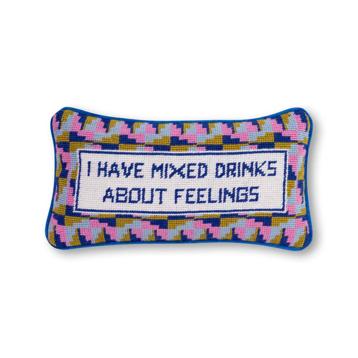 Mixed Drinks Needlepoint Pillow-furbish