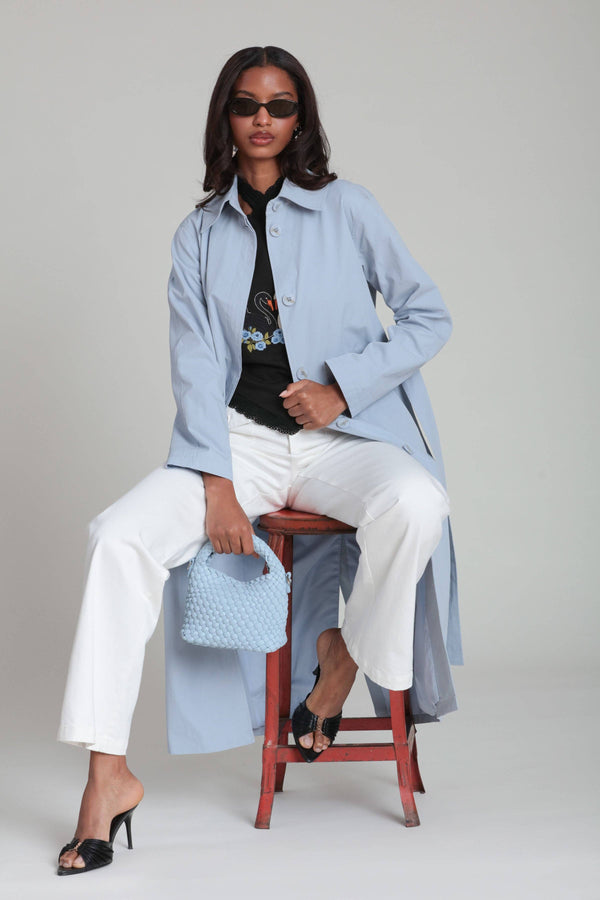 Avec Les Filles - Minimalist Cotton Nylon Trench Coat