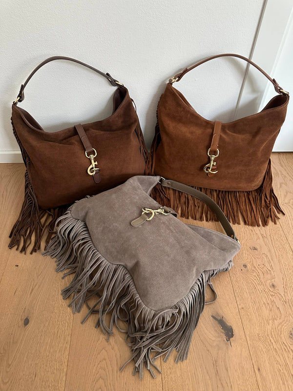 Zh Leather Bags - JENNY- suede e frange