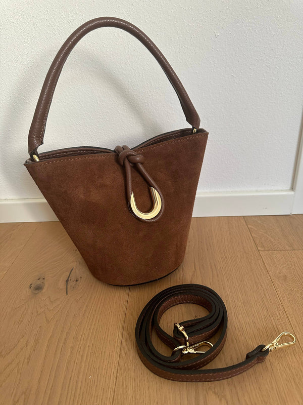 Zh Leather Bags - MELISSA - Suede Bucket Bag
