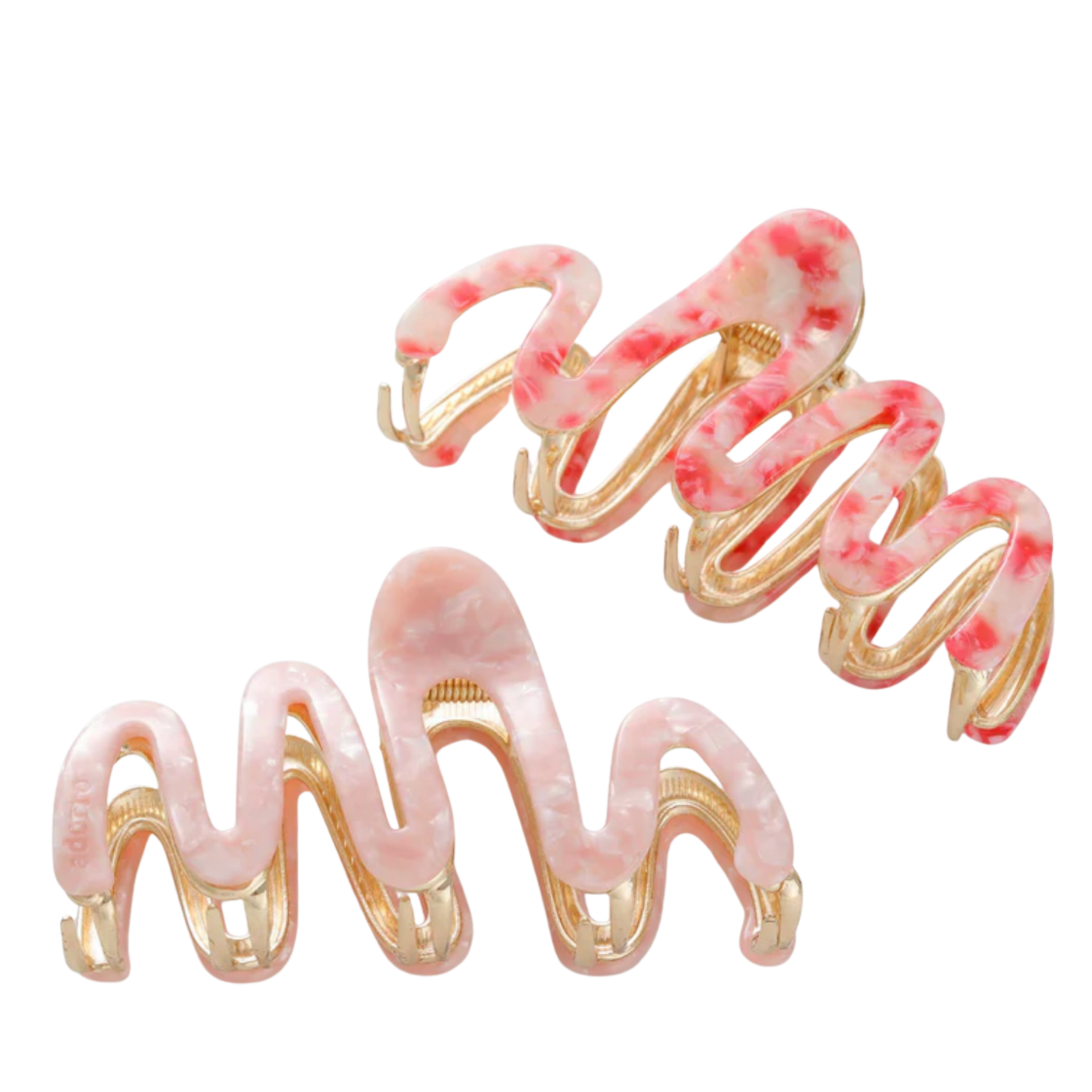 Hair-Willow Mini Rosé | Mini Squiggle Metal Claw Clip