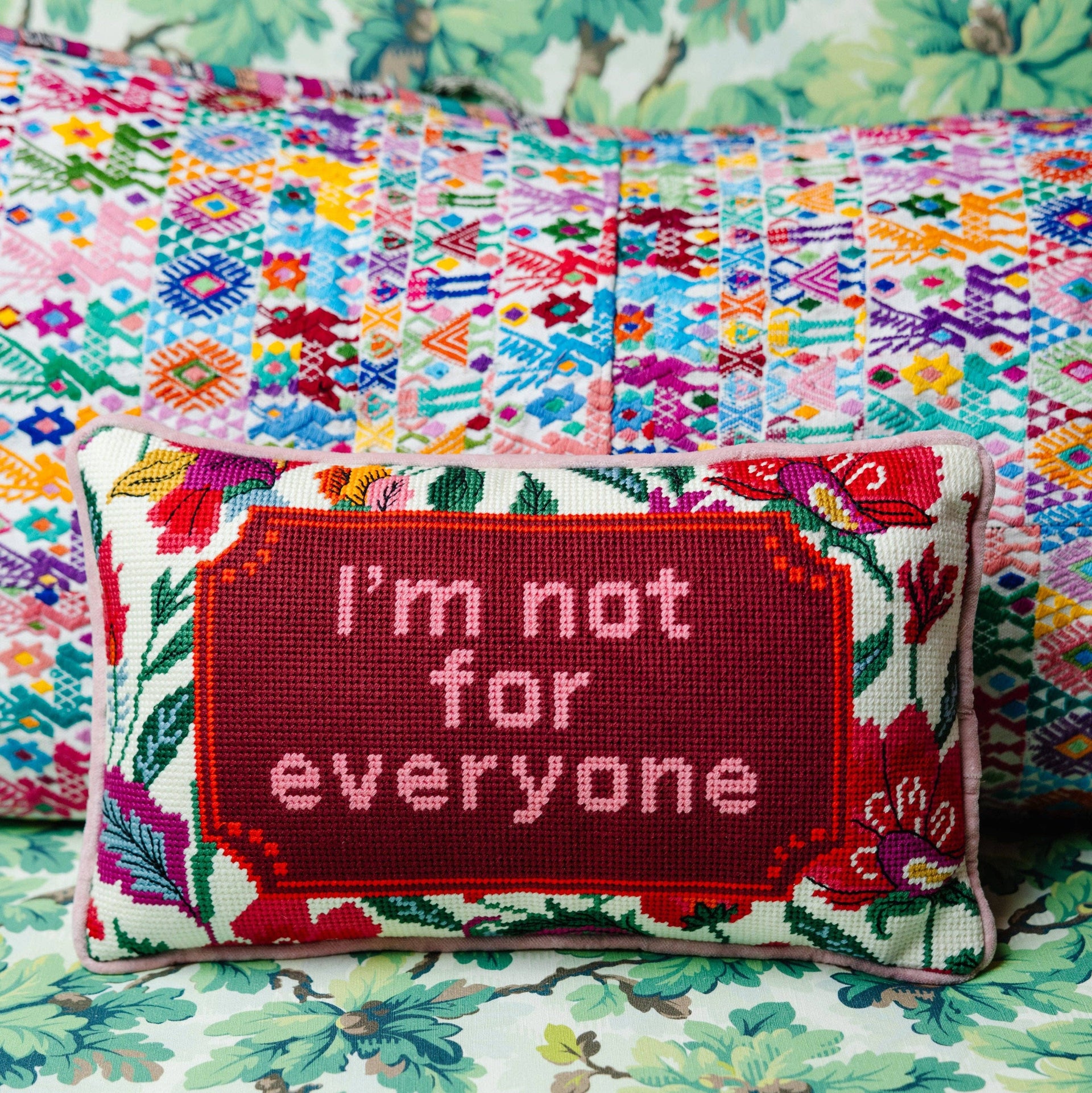 Not For Everyone Needlepoint Pillow-furbish
