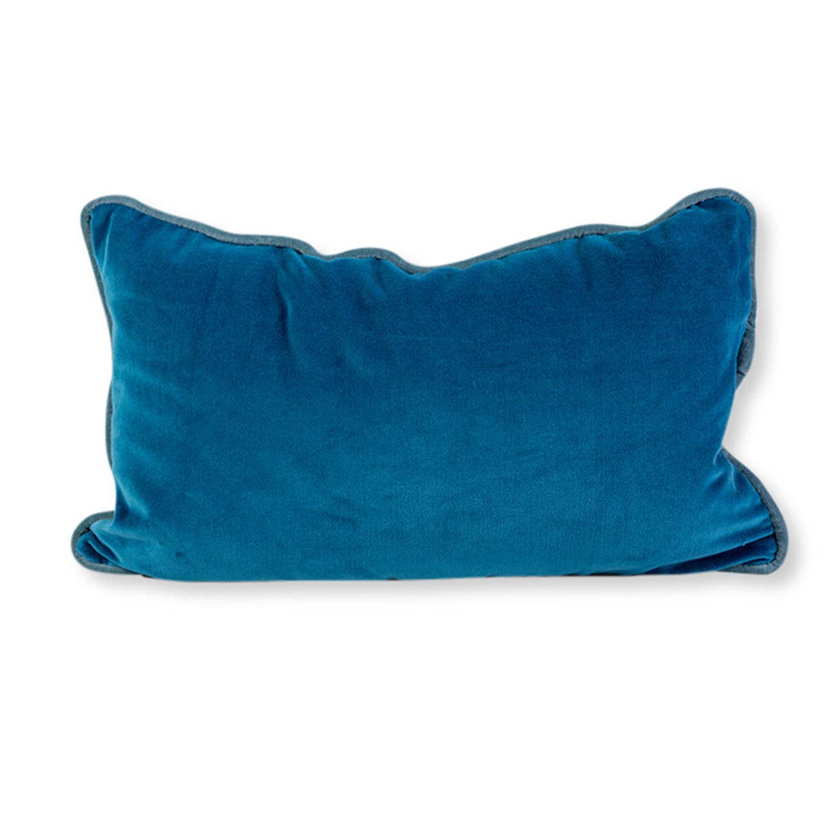 Charliss Velvet Lumbar Pillow - Peacock + Aqua