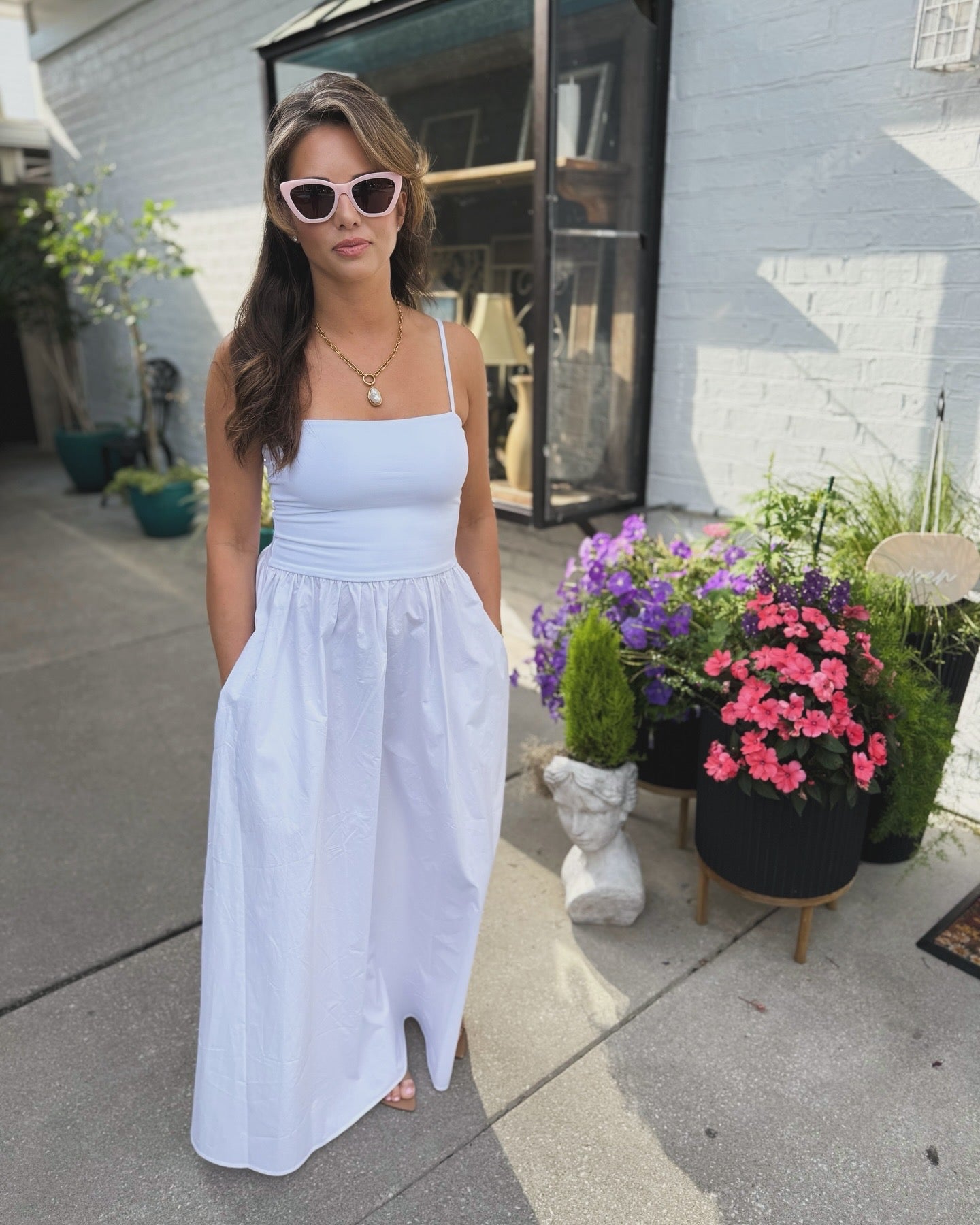 Susana Monaco - Knit Poplin String Maxi - Sugar