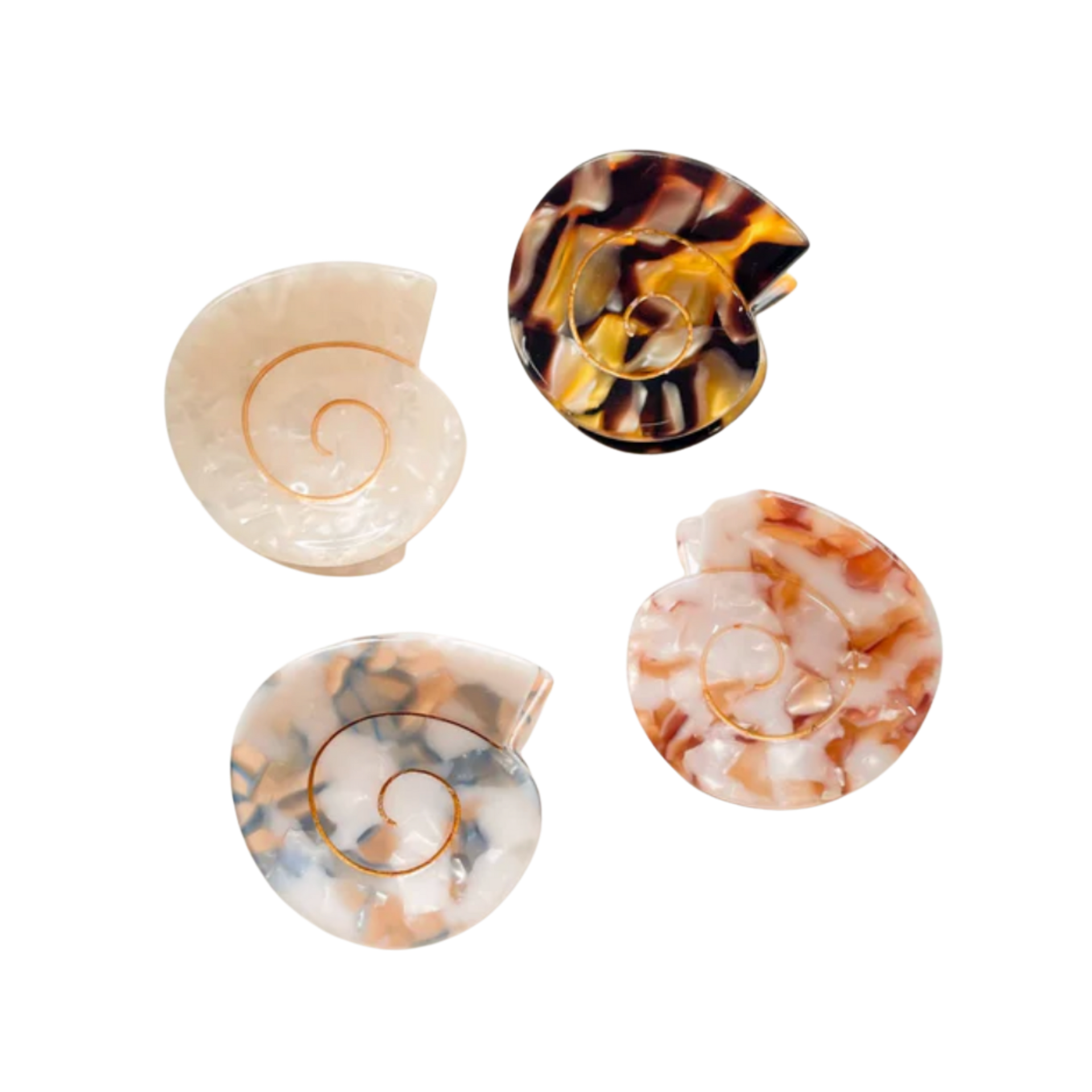 Hair- Cora Round Seashell Claw Clip - Small