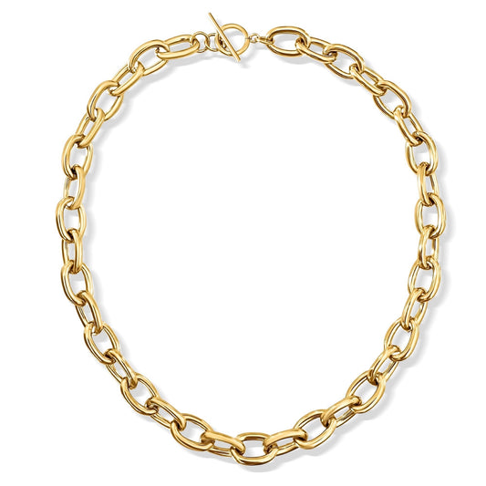 Ellie Vail - Allegra Chunky Oval Chain Toggle Necklace - Gold