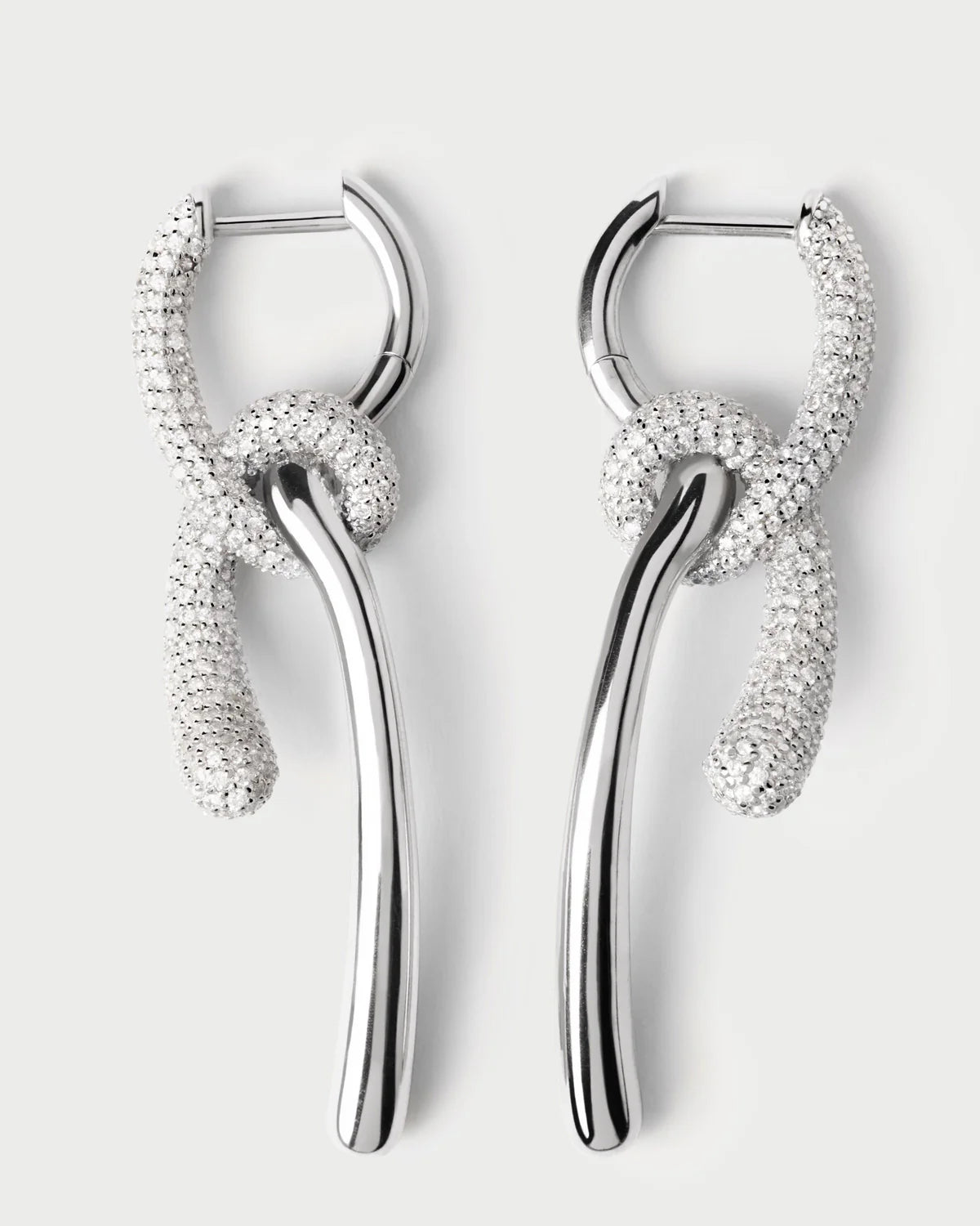 PDPaola Silver Pave Hoop