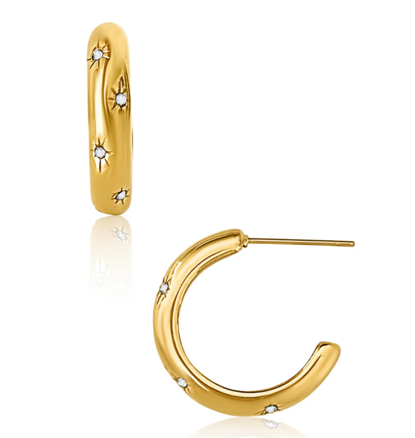 Ellie Vail - Darby Sunburst Hoop Earring - Gold