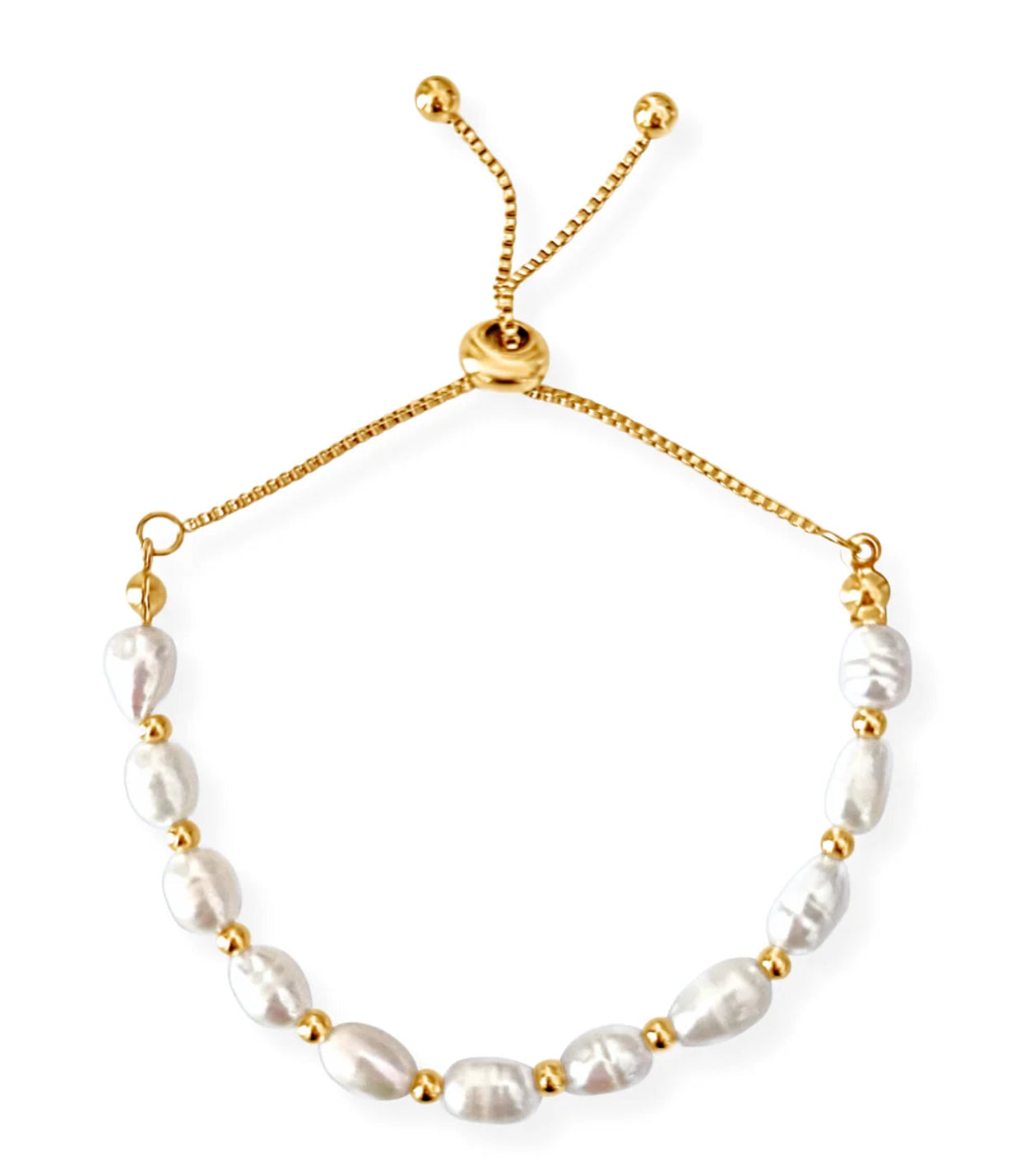 Ellie Vail - Hayden Pearl Bracelet - Gold