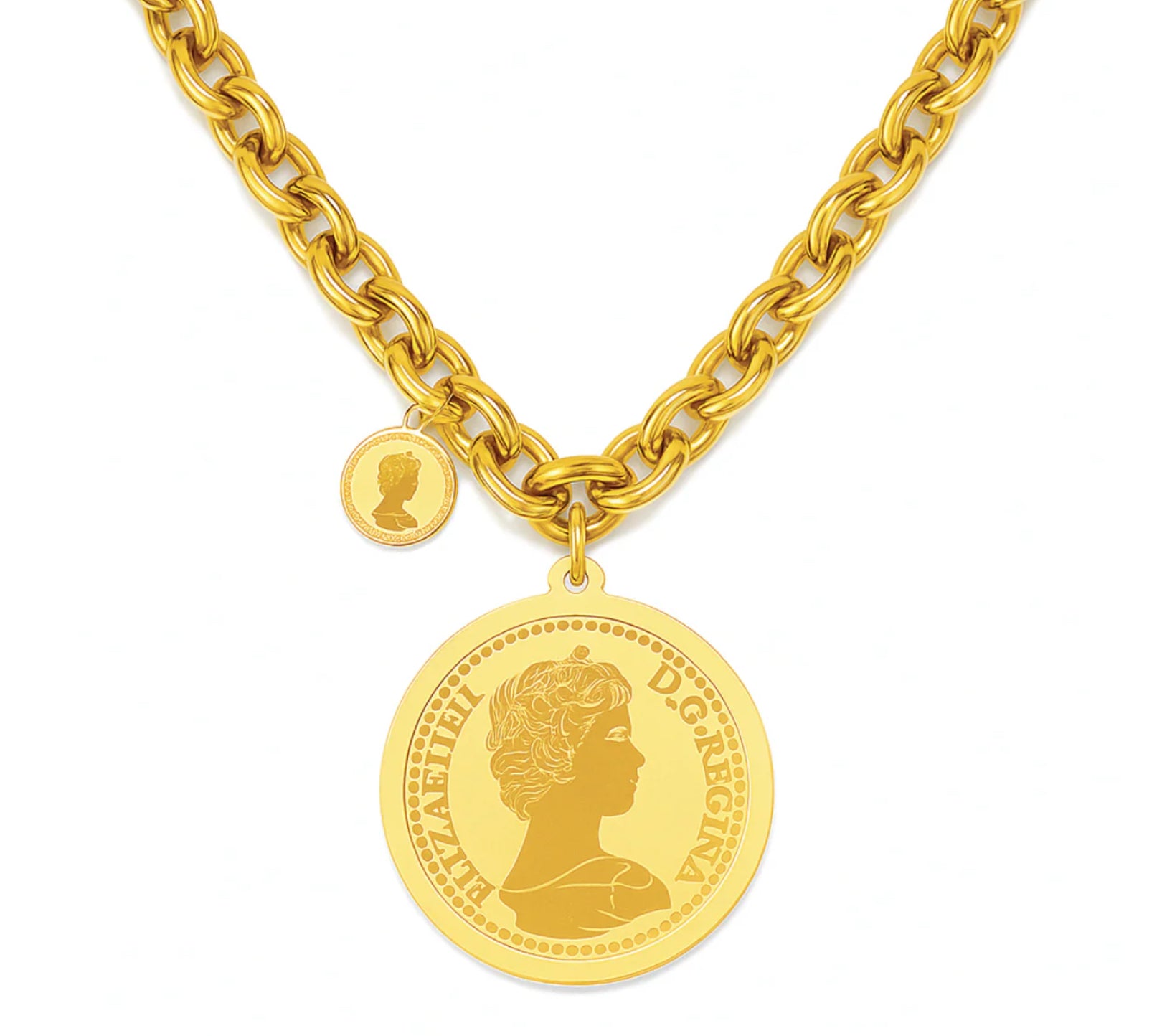 Ellie Vail - Odette Coin Chain Necklace - Gold