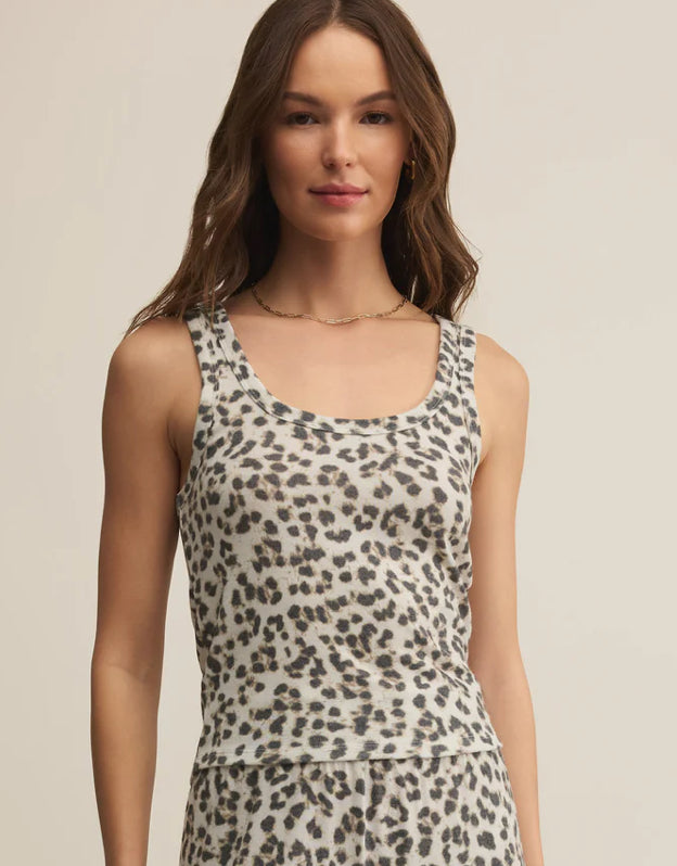 Z Supply - Champagne Luxe Leopard Tank