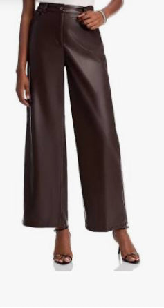Lucy Paris - Adler Faux Leather Pant - Brown