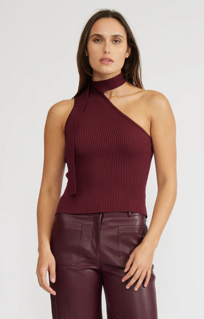Lucy Paris - Selah Knit Top - Burgundy
