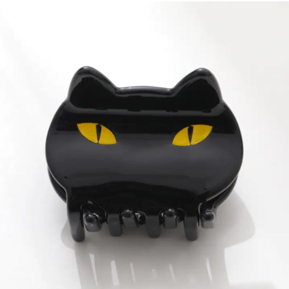Black Cat Halloween Hair Clip