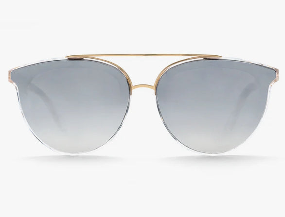 KREWE- Crystal 24k Mirrored CLIO NYLON Sunglasses
