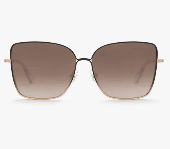 KREWE -24k Matte Black Fade Crystal Mirrored DOLLY Sunglasses