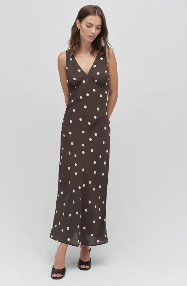 Favorite Daughter- Espresso Polka Dot Anyday Anytime Dress