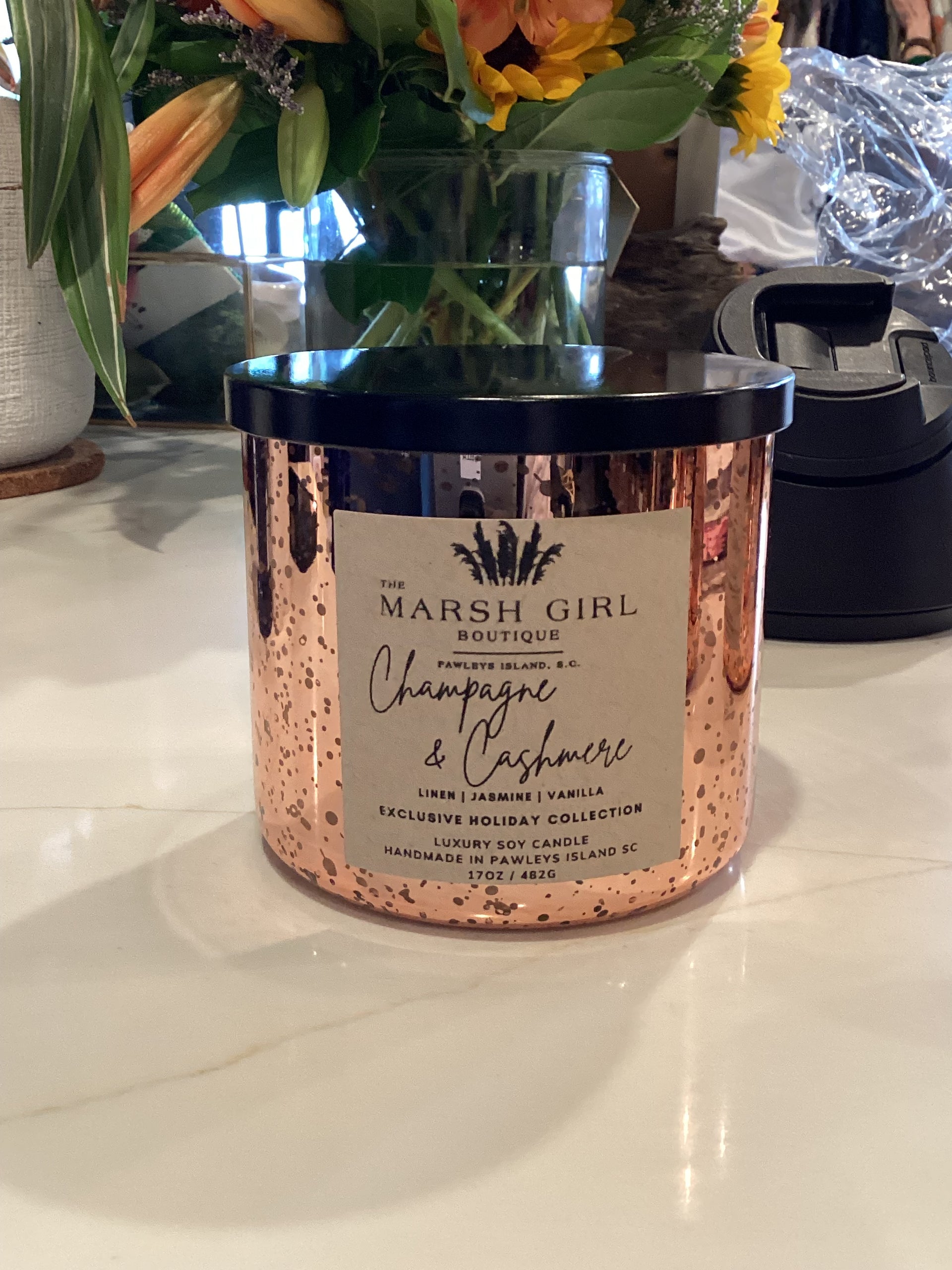 Marsh Girl Festive Candle- Champagne & Cashmere