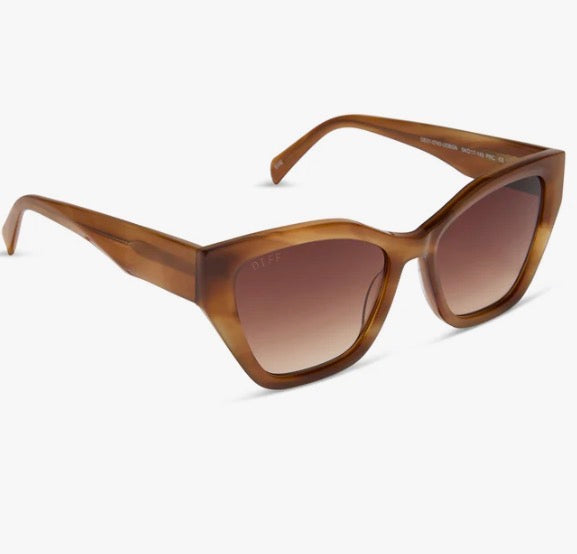 DIFF EYEWEAR - EVIE TAWNY TORTOISE SUNGLASSES