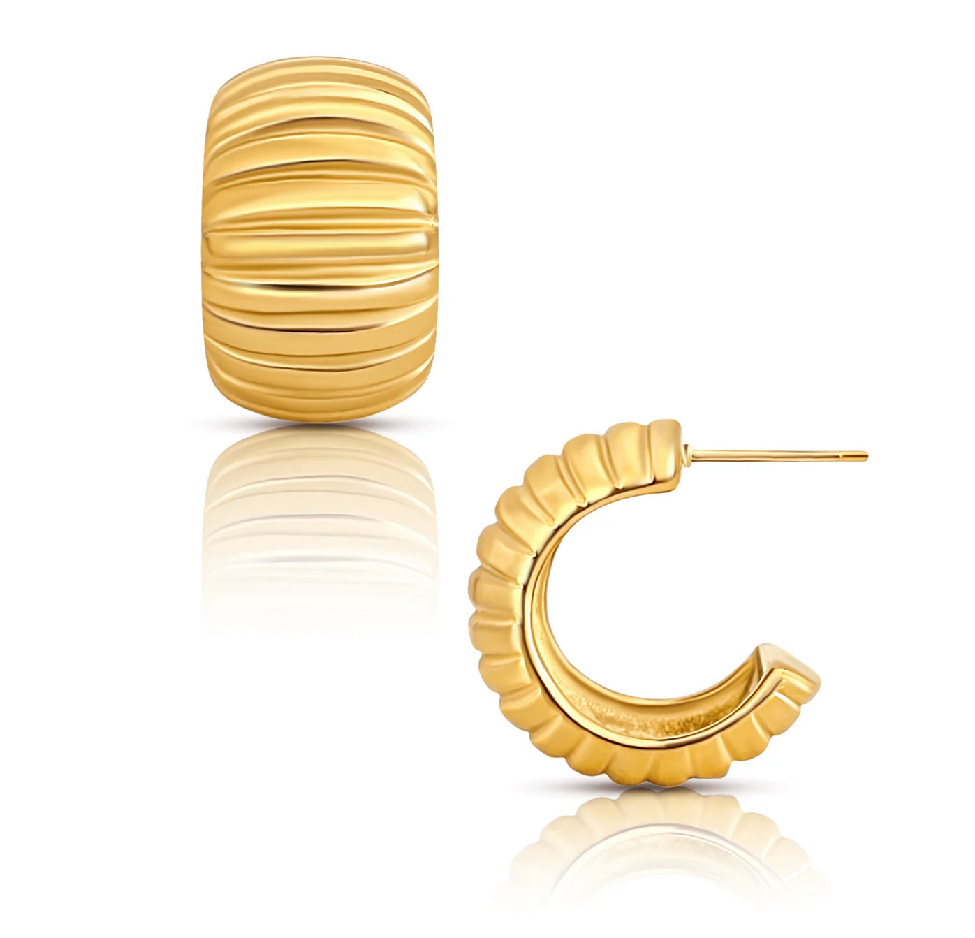 Ellie Vail - Peyton Chunky Hoop Earring - Gold