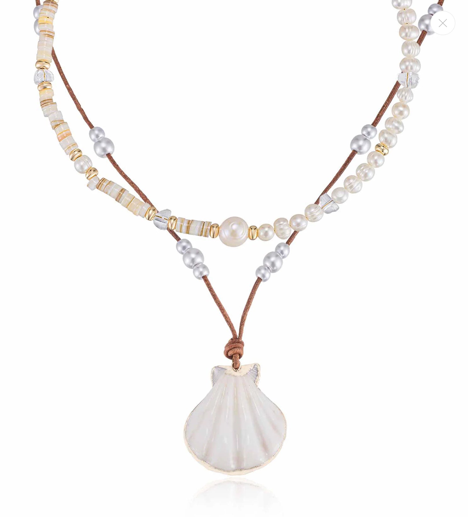 Ettika - Beach Days Shell Pendant Necklace