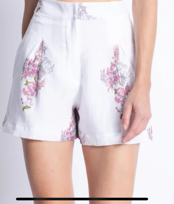 Karina Grimaldi - Ada Print Shorts-multi Floral