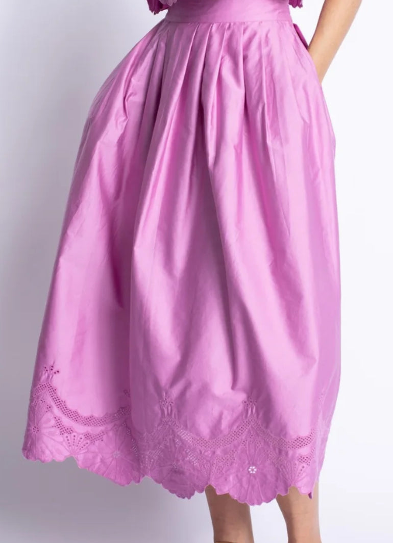 Karina Grimaldi - Mora Embroidered SKIRT (orchid)