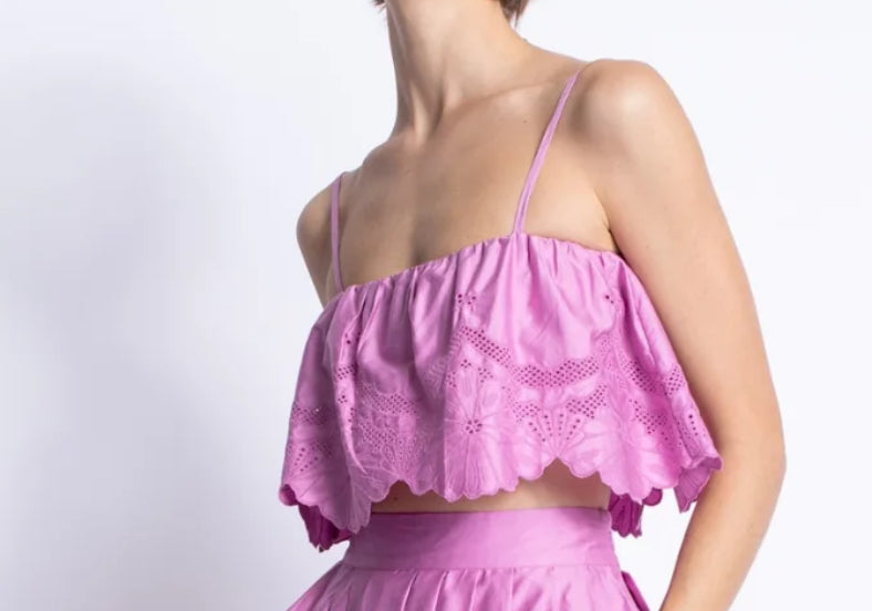 Karina Grimaldi - Mora Embroidered TOP (orchid)