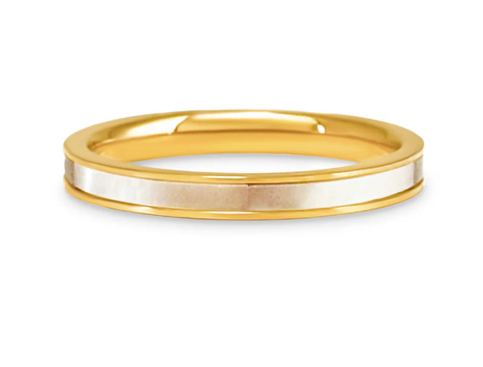 Ellie Vail - Mollie Mother Of Pearl Ring SIZE 6 (gold)