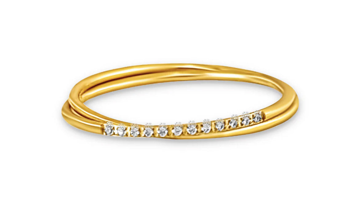Ellie Vail - Sheldon Interlocking Ring SIZE 7 (gold)