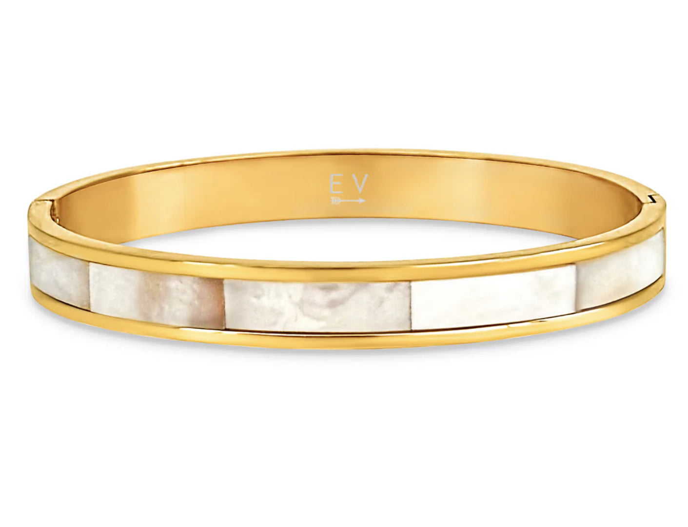 Ellie Vail - Estelle Mother Of Pearl Bangle Bracelet