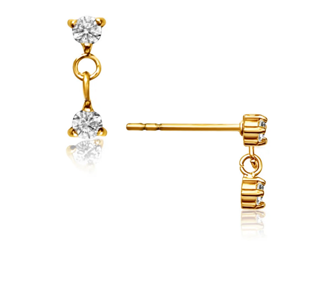 Ellie Vail - Evanora Double Drop Earring (gold)