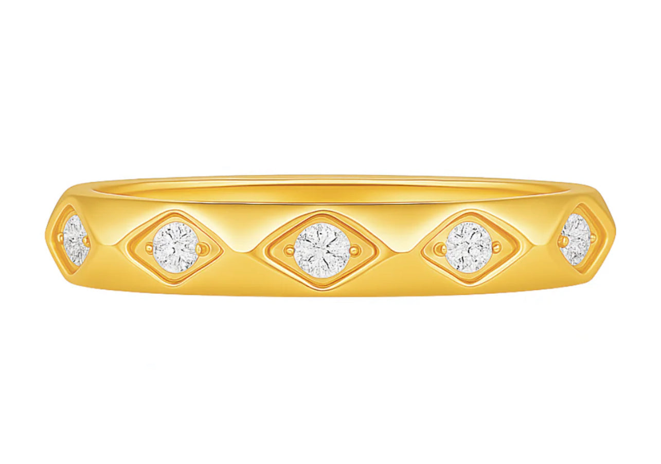 Ellie Vail- Gold Celine Dainty Ring size 9
