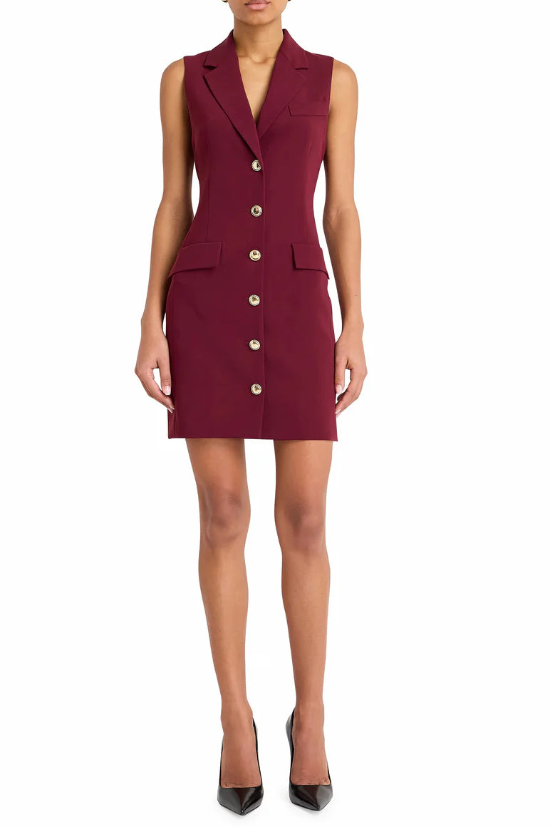 Amanda Uprichard-Wine Keanu Mini Dress