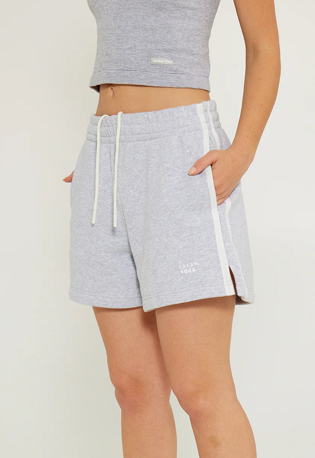 Cream Yoga - Heather Gray Dani Sweat Shorts