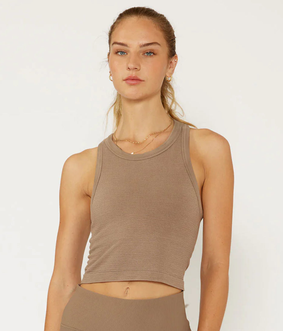Cream Yoga -Latte Mia Thermal Tank OS