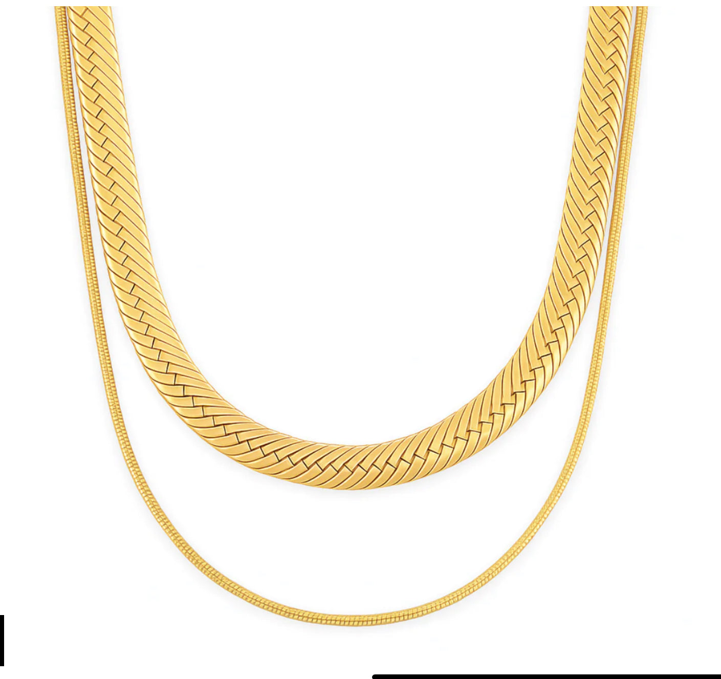 Ellie Vail- Gold CASSIA DOUBLE CHAIN necklace