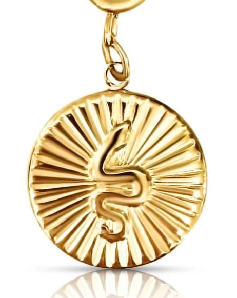 Ellie Vail - Genesis Serpent Charm - Gold