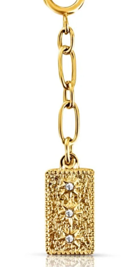 Ellie Vail - Merritt Sunburst Tag Charm - Gold