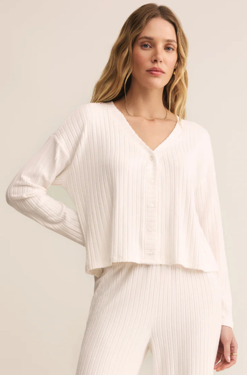 ZSupply Lounge- Vanilla Ice Mara Rib Cardigan