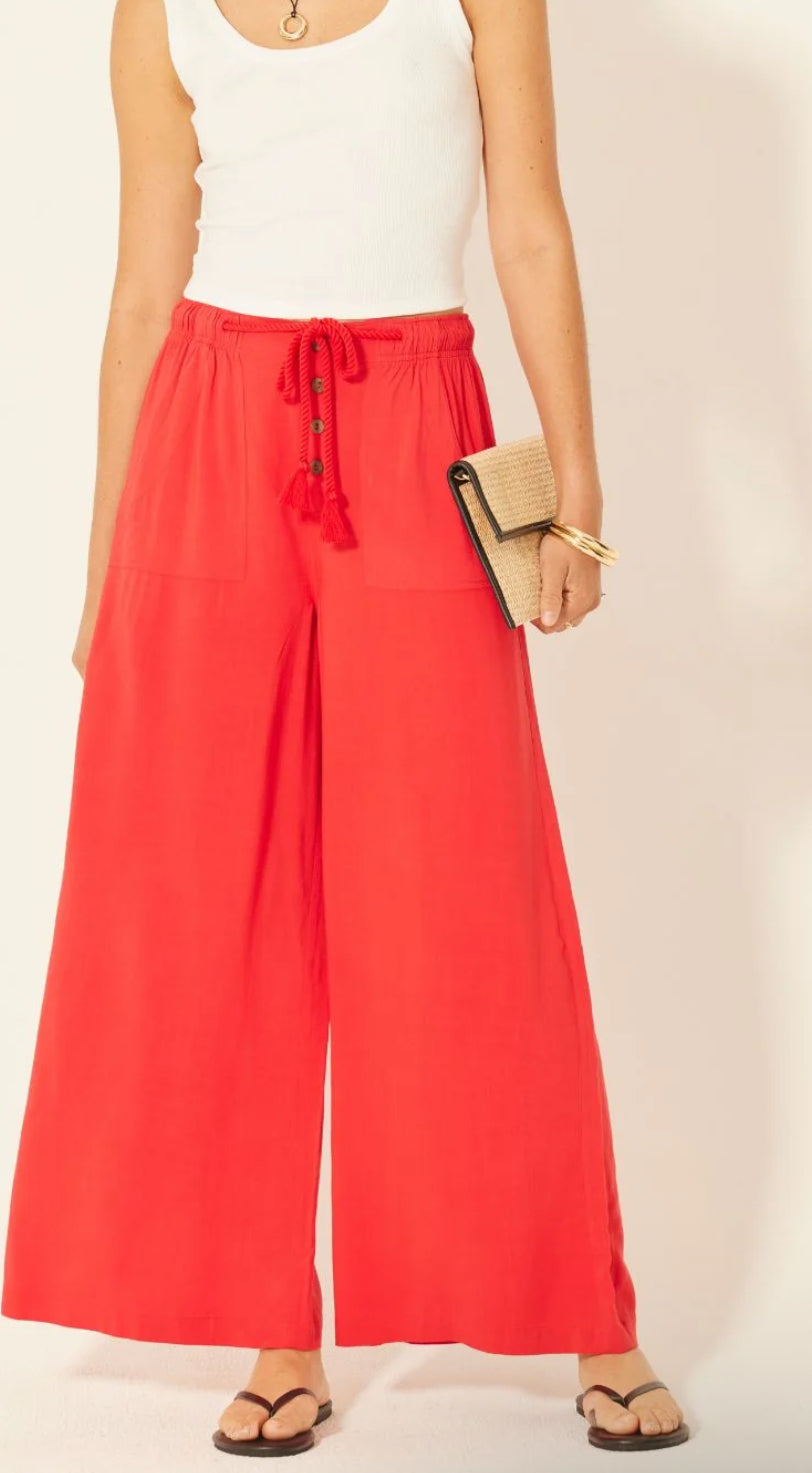 Bila77 - Cherry Red Castillo Pant